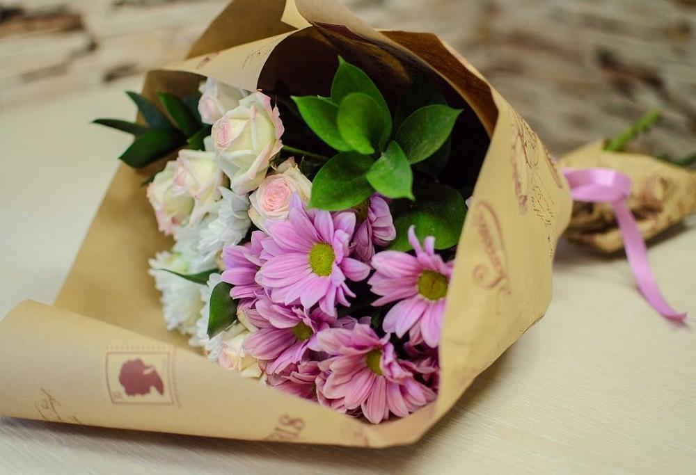 Букет цветов из: Розы и Хризантемы в Пивоварихе