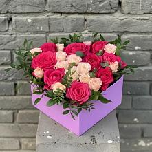 Цветочная композиция из Розы в коробке в Пивоварихе