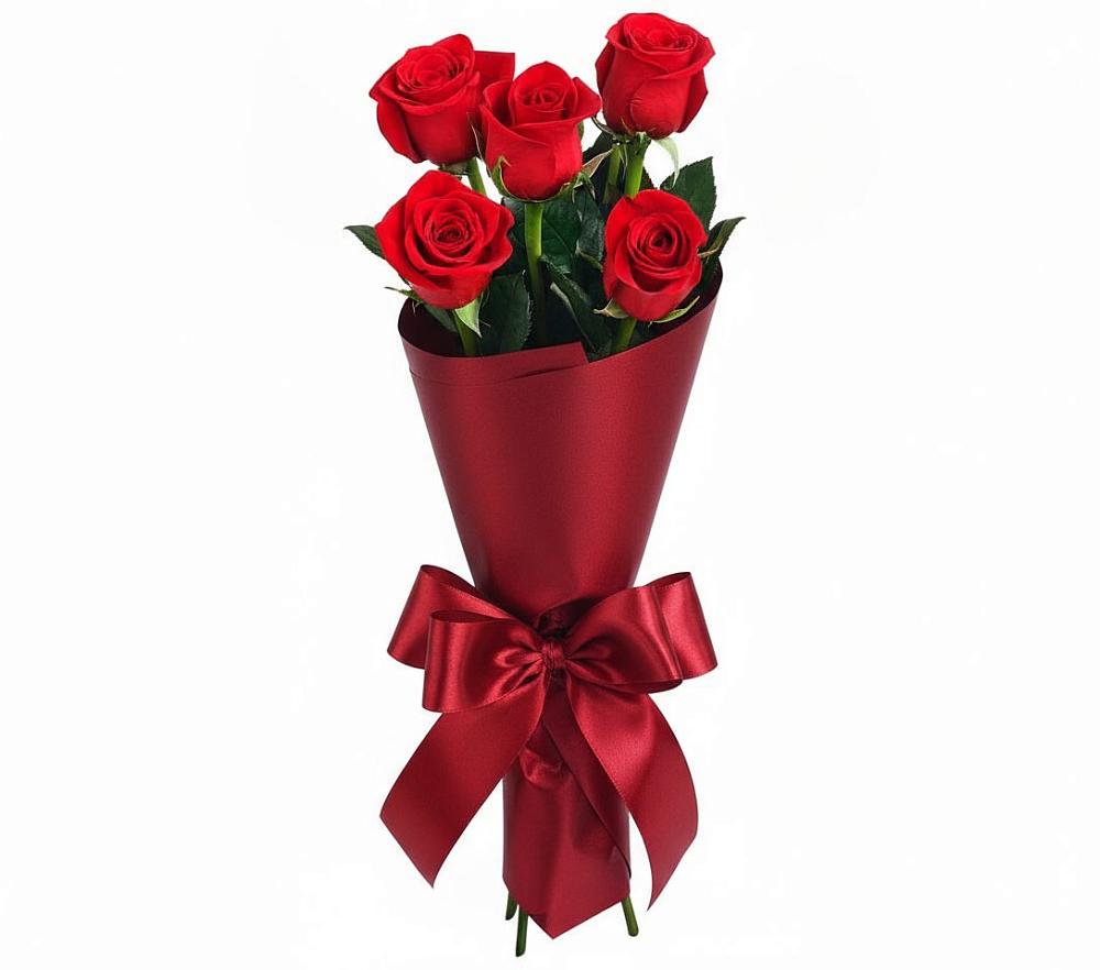 Букет 5 Красных роз Эдлесс Лав в Пивоварихе