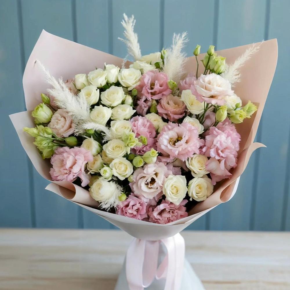 Букет цветов из: Альстромерии и Розы в Пивоварихе