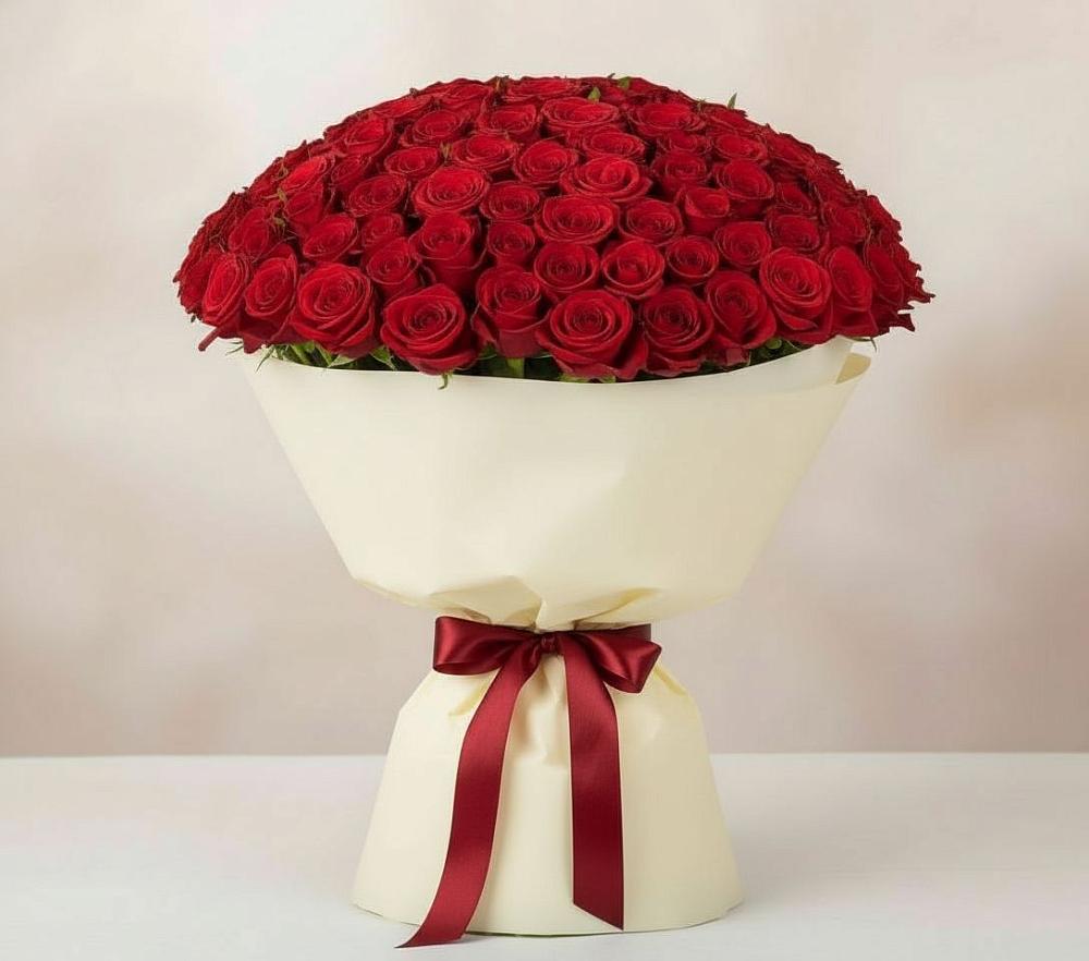 Букет 101 Красная роза Милано в Пивоварихе