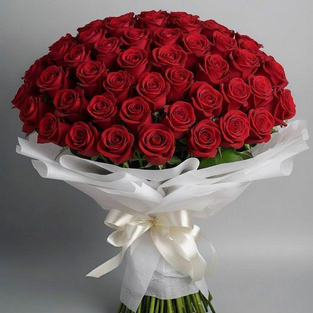 Букет 101 Красная роза Блэк Мэджик в Пивоварихе