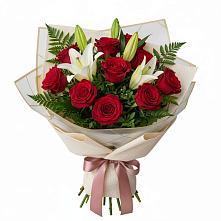 Букет цветов из:  Лилии и Розы в Пивоварихе