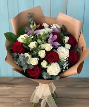 Букет цветов из:  Розы и Альстромерии в Пивоварихе