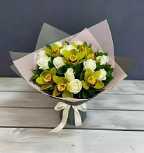 Букет цветов из:  Орхидеи и Розы в Пивоварихе