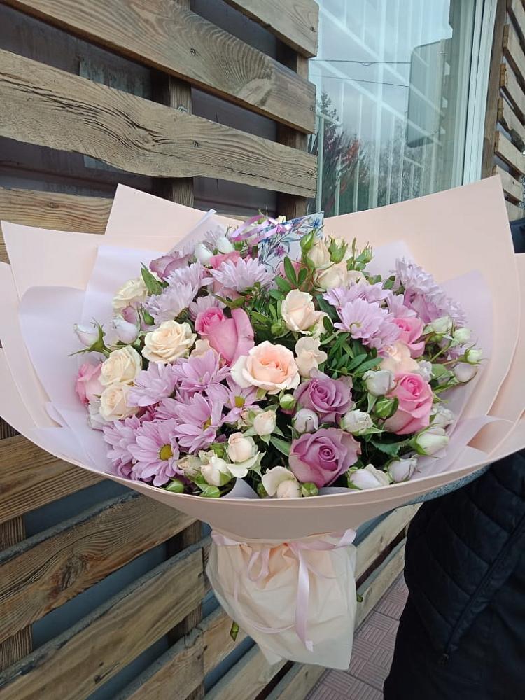 Букет цветов из: Розы и Хризантемы в Пивоварихе