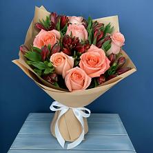 Букет цветов из:  Розы и Альстромерии в Пивоварихе