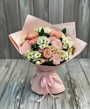 Букет цветов из:  Гвоздики, Розы и Хризантемы в Пивоварихе