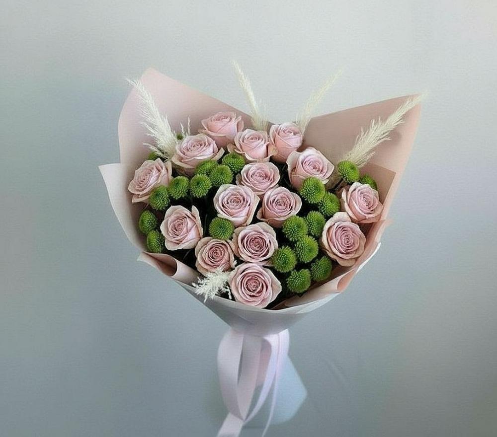 Букет цветов из: Розы и Хризантемы в Пивоварихе